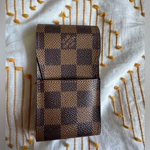Louis Vuitton damier ebene small case, pouch for cigarettes or lipsticks, gloss